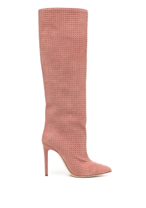 Paris Texas Holly 105mm embellished suede boots - Pink