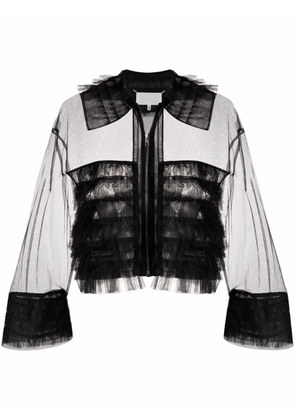 Maison Margiela sheer tulle bomber jacket - Black