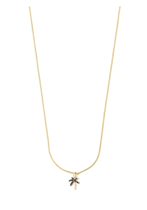 Yvonne Léon 18kt yellow gold diamond palm tree necklace