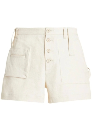 ETRO button-up chino shorts - White