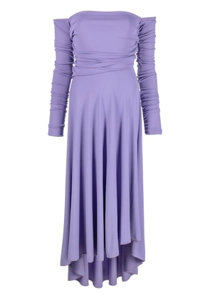 Erika Cavallini Manila off-shoulder asymmetric dress - Purple