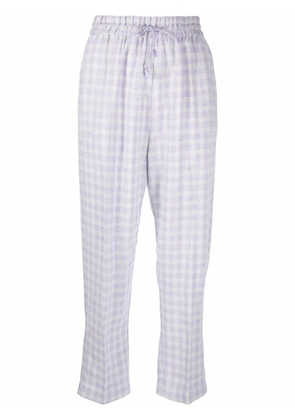 Forte Forte check-print trousers - Purple
