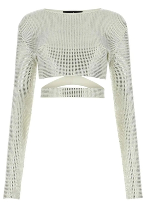ANDREĀDAMO crystal-embellished blouse - White