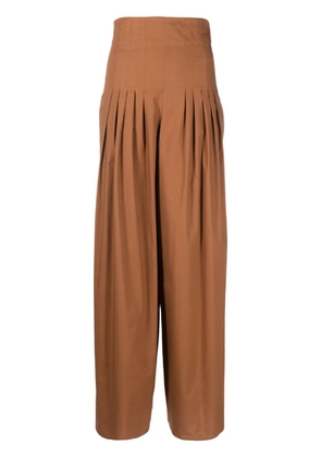 Federica Tosi high-waisted palazzo trousers - Brown