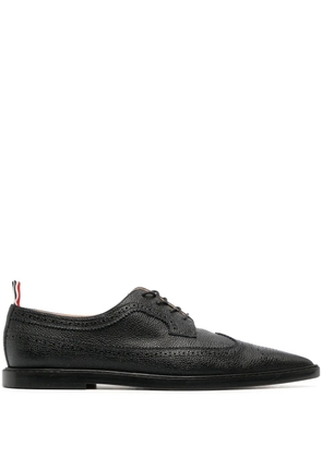 Thom Browne pointed -toe leather brogues - Black