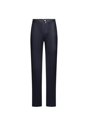 Kiton elasticated straight-leg trousers - Blue