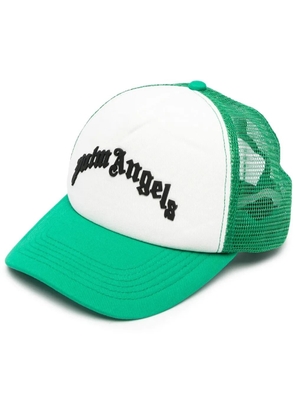 Palm Angels logo-print mesh cap - Green
