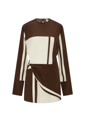 SIR. colour-block-design mini dress - Brown