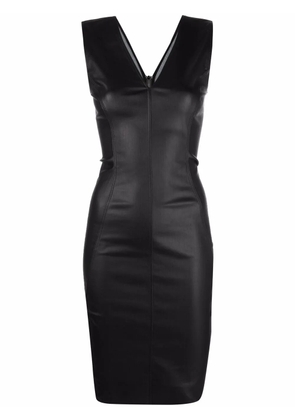 Rick Owens stretch v-neck dress - Black
