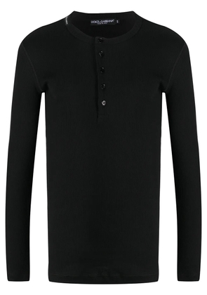 Dolce & Gabbana fine-rib cotton T-shirt - Black