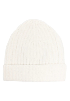 Malo ribbed-knit cashmere beanie - White