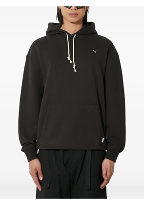 PUMA logo-embroidery hoodie - Black