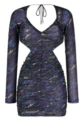 ROTATE BIRGER CHRISTENSEN ruched cut-out minidress - Blue