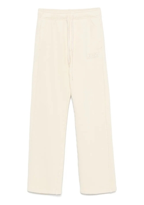 Autry embroidered-logo trousers - Neutrals