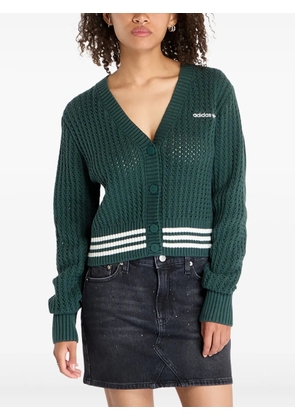 adidas ribbed-knit cardigan - Green