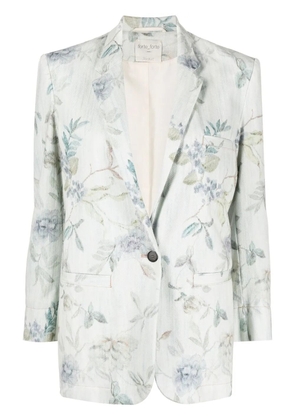 Forte Forte floral-print single-breasted blazer - Neutrals