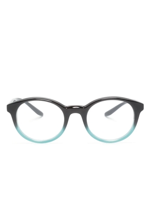 Giorgio Armani two-tone round-frame glasses - Black