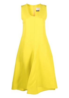 Calcaterra scoop-neck midi dress - Yellow