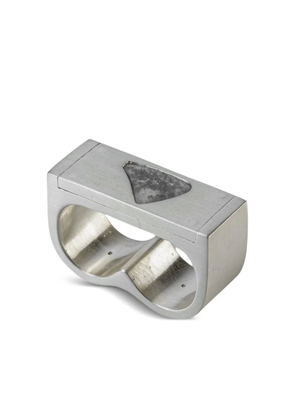 Parts of Four Plate Double diamond ring - Silver