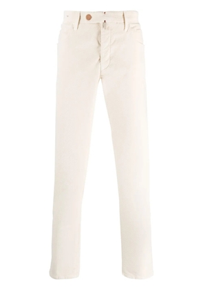 Incotex cotton slim-cut trousers - Neutrals