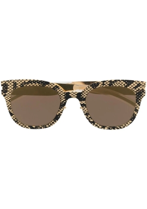 Mykita python-print wayfarer-frame sunglasses - Gold