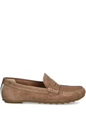 Gant penny-strap suede loafers - Brown