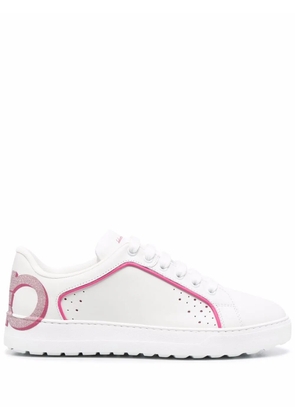 Ferragamo Manhattan Gancini-print sneakers - White