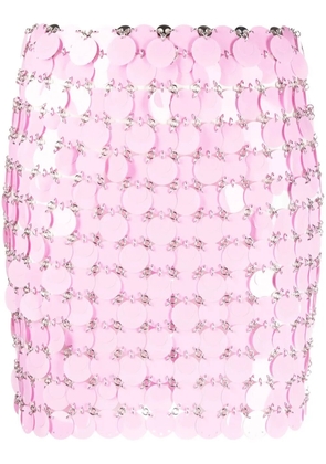Rabanne chainmail mini skirt - Pink