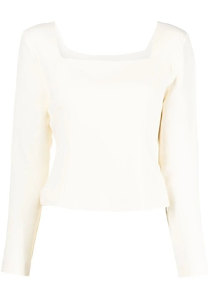 Federica Tosi square neck pullover jumper - White
