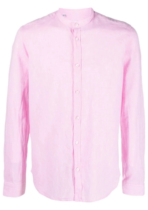 Manuel Ritz band-collar plain shirt - Pink