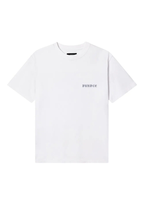 Purple Brand gothic-print cotton T-shirt - White