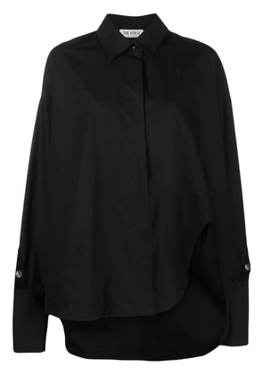 The Attico logo-stud cotton shirt - Black