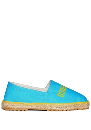 DSQUARED2 logo-print espadrilles - Blue