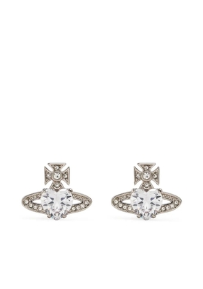 Vivienne Westwood embellished Orb-plaque earrings - Silver