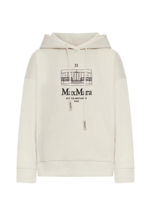 'S Max Mara Smmandrea graphic hoodie - Neutrals