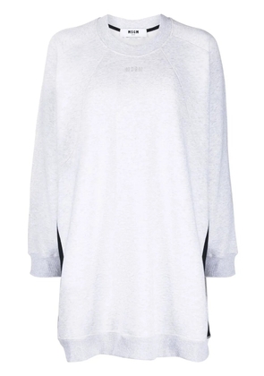 MSGM side-stripe oversized sweatshirt - Grey