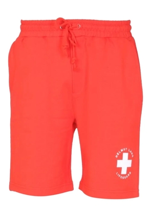 Helmut Lang drawstring graphic shorts - Red