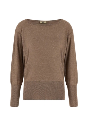 Herno sequin-appliqué sweater - Brown