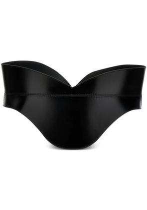 Alexander McQueen leather corset-style belt - Black