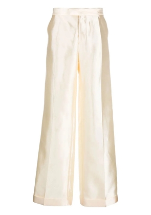 Maison Margiela straight-leg silk trousers - Neutrals