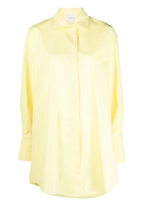 Patou long-sleeve shirt dress - Yellow