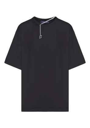 Sportmax chain-detail cotton T-shirt - Black