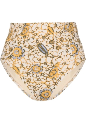 Ulla Johnson Zahara citrus-print bikini bottoms - Neutrals