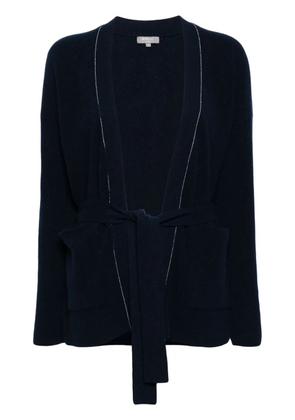 N.Peal belted cashmere cardigan - Blue