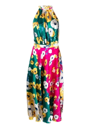 Raquel Diniz Blossom-print halterneck dress - Pink