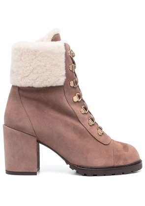 Stuart Weitzman 90mm ankle lace-up fastening boots - Brown
