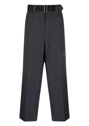 Undercover zip-detail cotton trousers - Grey
