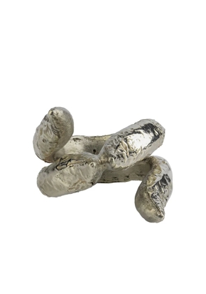 Parts of Four 10kt white gold and sterling silver Tatius ring