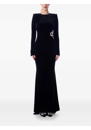 IMROSKA Self Portrait buckle-detail cut-out maxi dress - Black