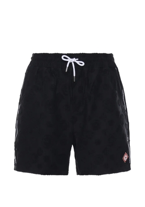 Casablanca towelling monogram shorts - Black